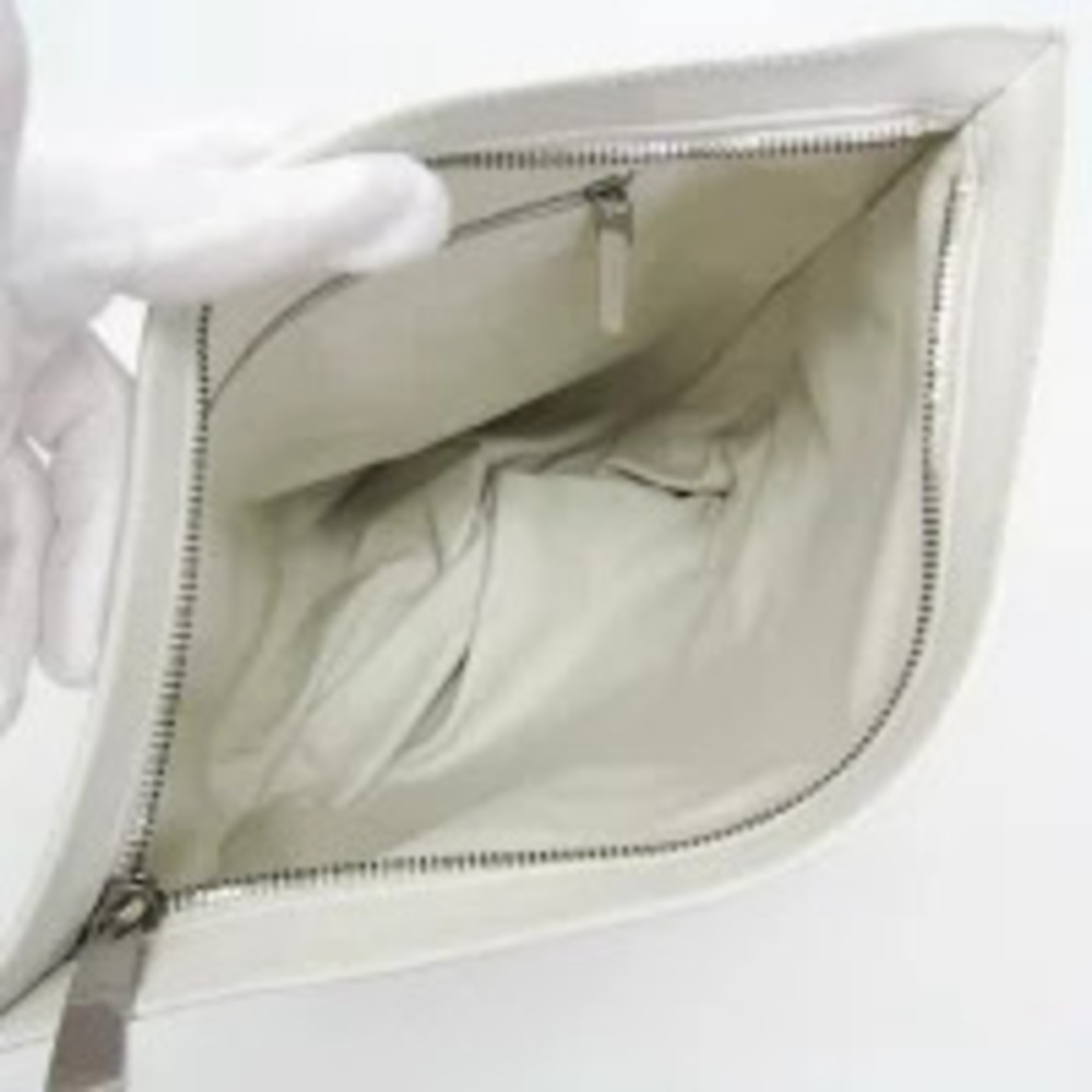 Bottega Veneta Twist Leather Wristlet Clutch Bag White - Picture 3 of 13